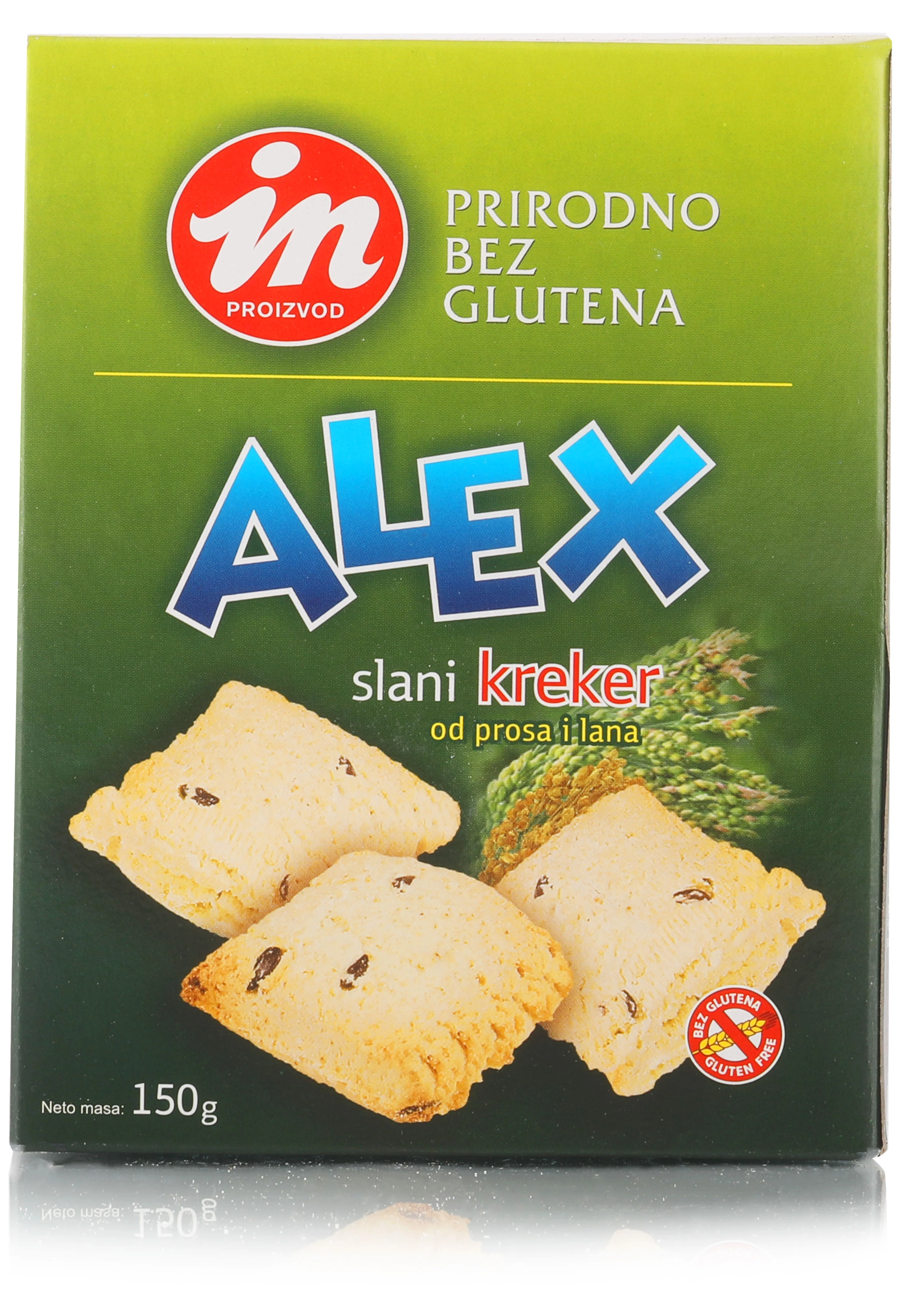 Alex slani kreker od prosa i lana (sert. bez glutena) 150 g Aleksandrija